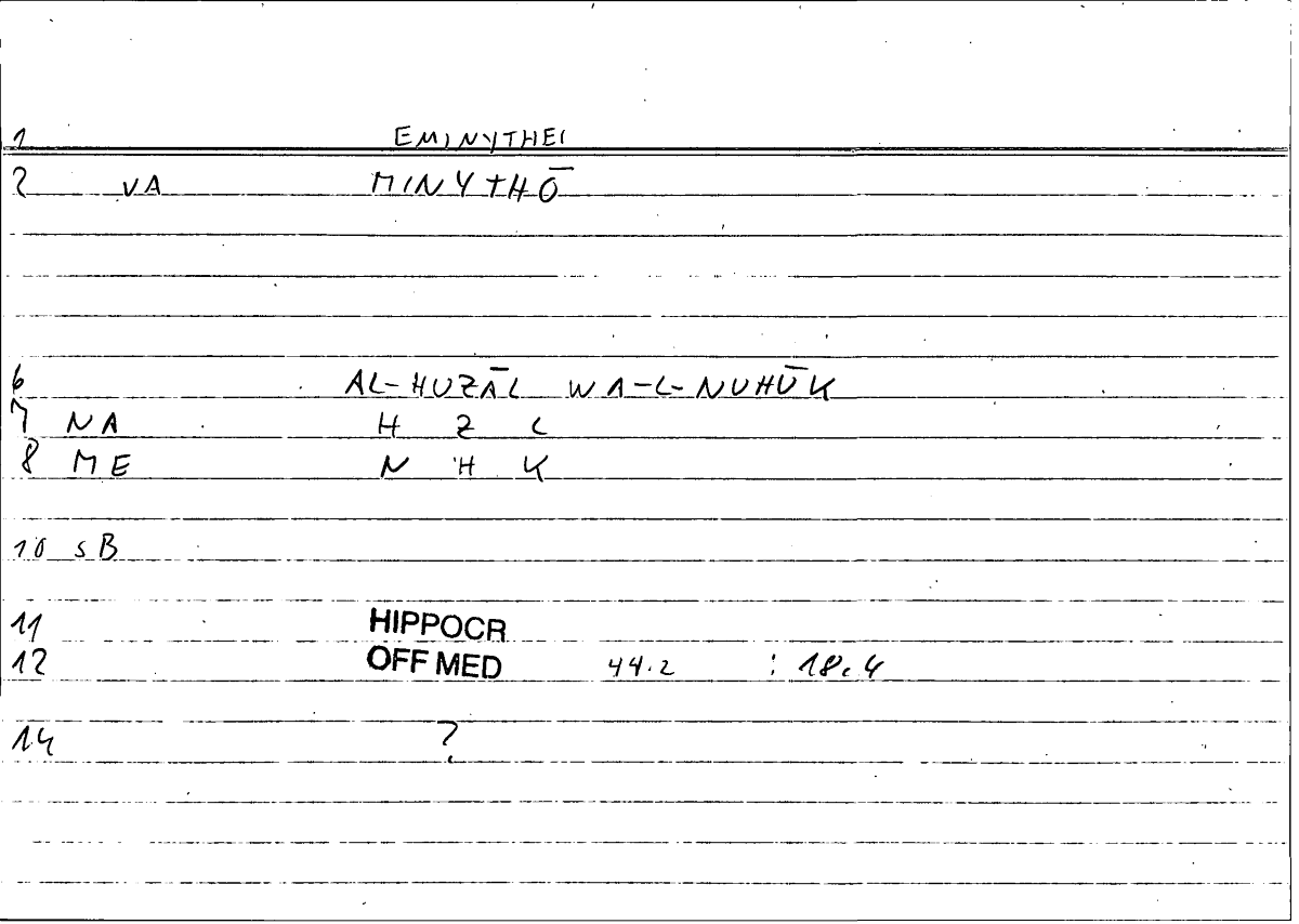 Filecard Hippocr.Off-med.0793