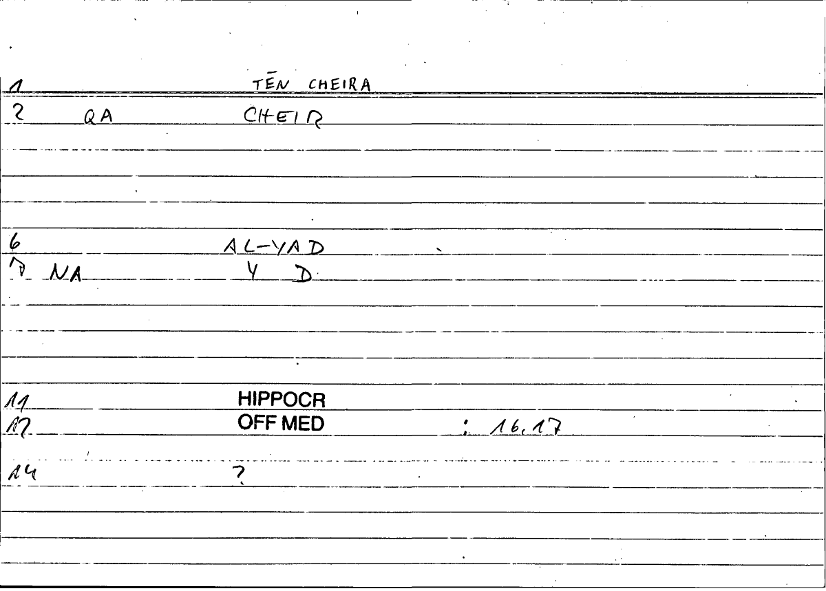 Filecard Hippocr.Off-med.0845
