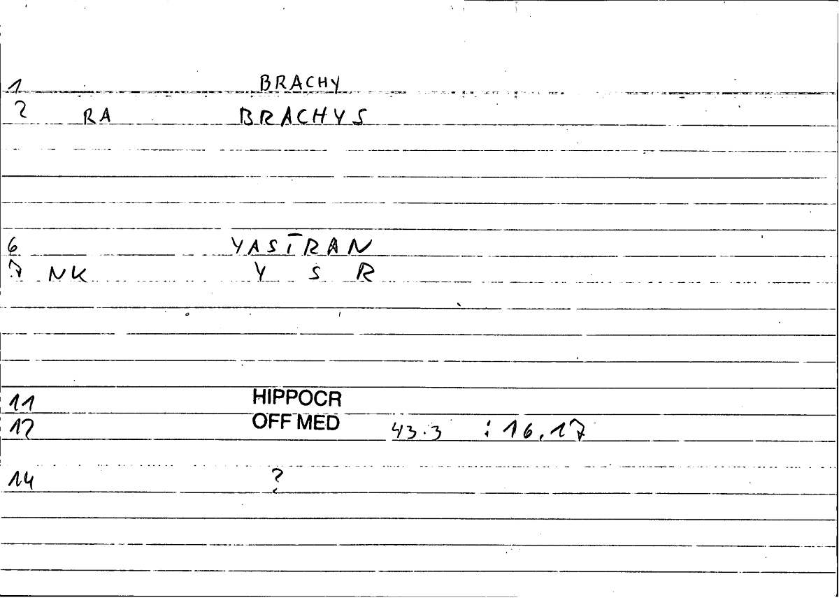 Filecard Hippocr.Off-med.0849