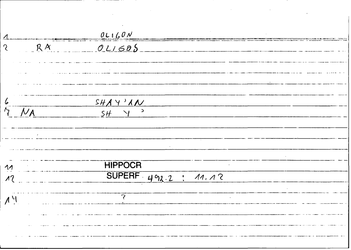 Filecard Hippocr.Superf.0463