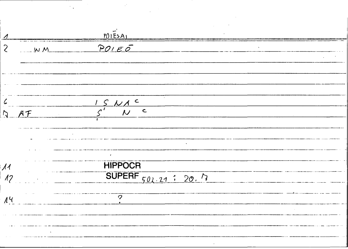 Filecard Hippocr.Superf.0490