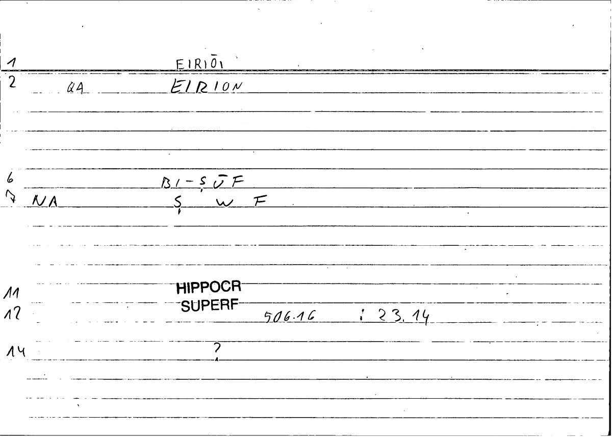 Filecard Hippocr.Superf.0499