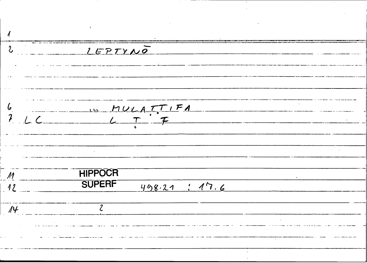 Filecard Hippocr.Superf.0885