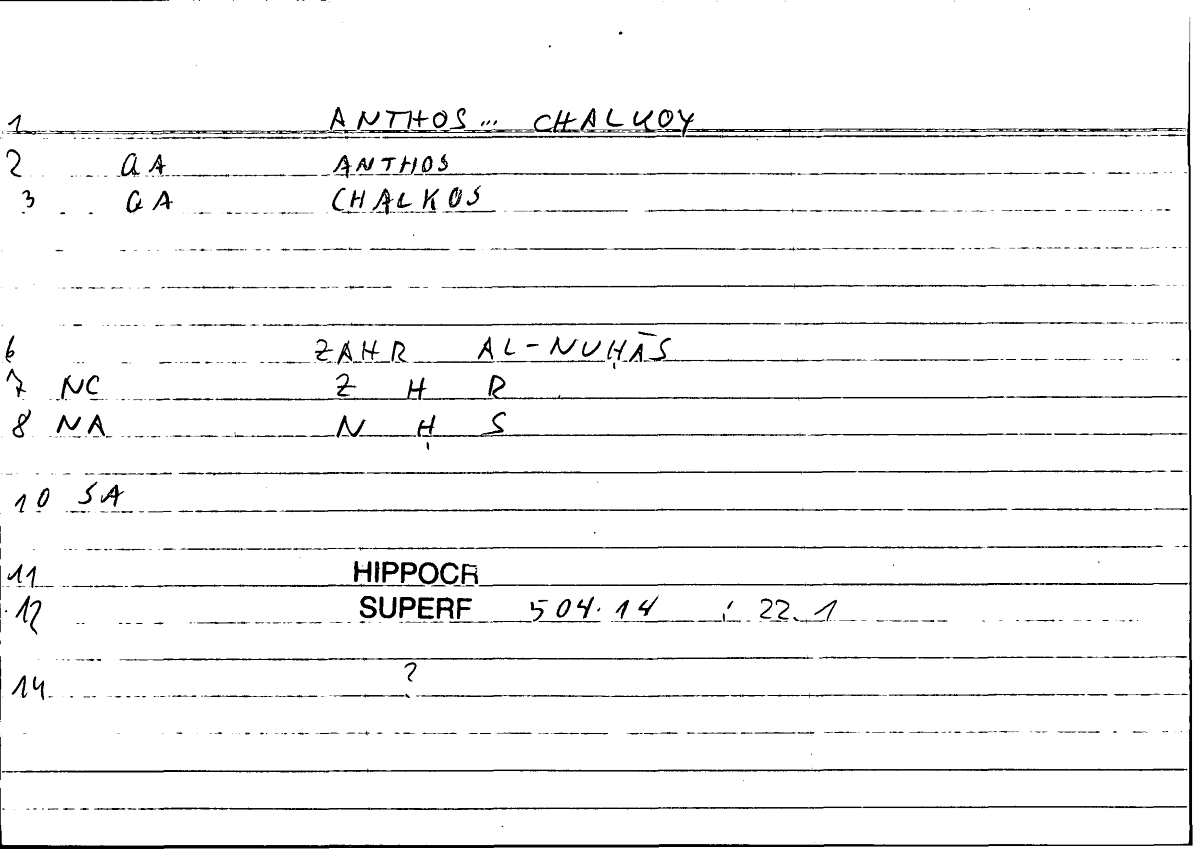 Filecard Hippocr.Superf.0985