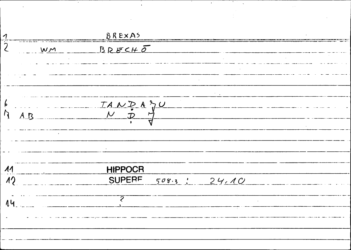 Filecard Hippocr.Superf.0998