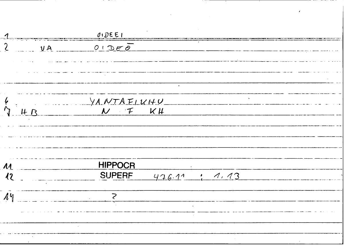 Filecard Hippocr.Superf.1009