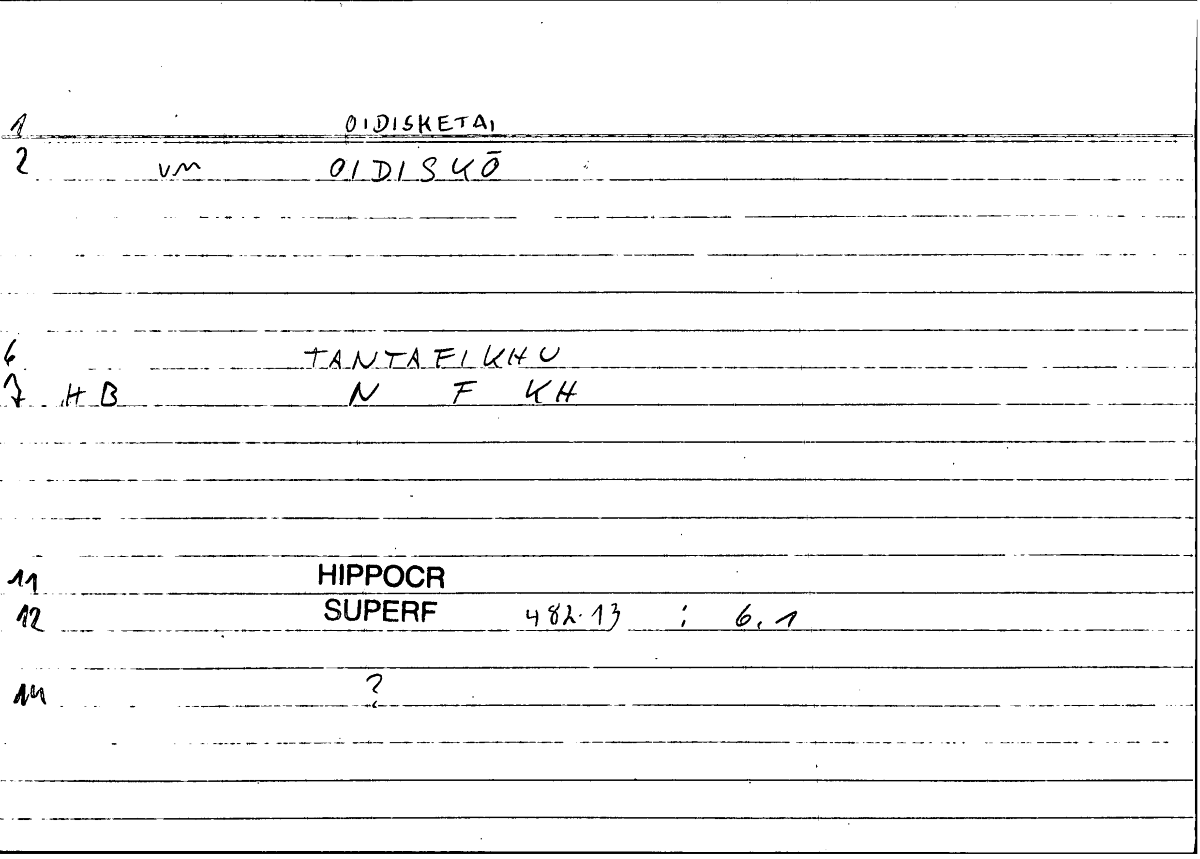 Filecard Hippocr.Superf.1010