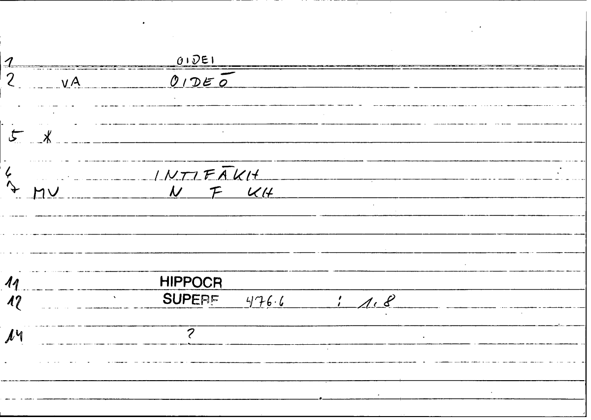 Filecard Hippocr.Superf.1013
