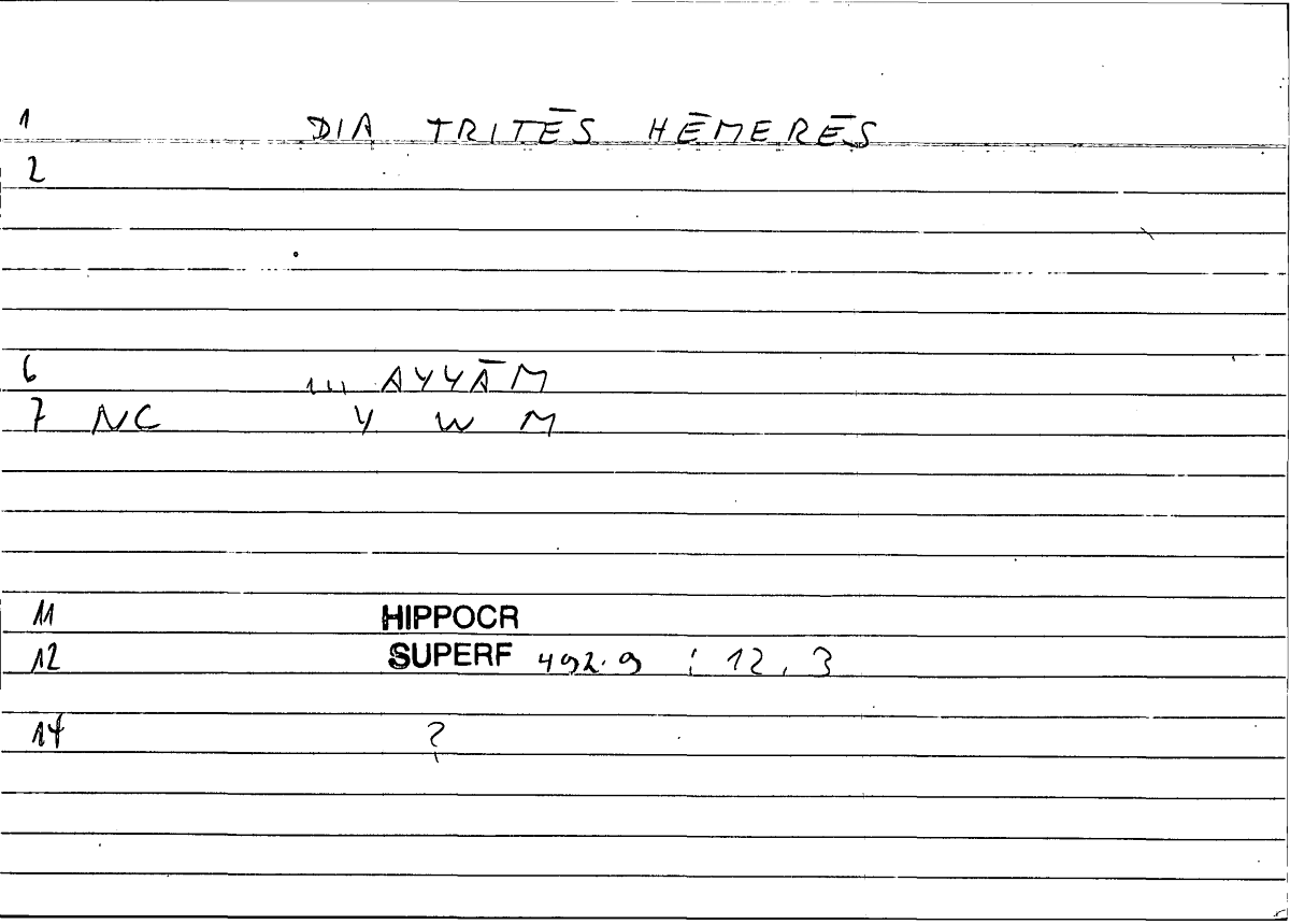 Filecard Hippocr.Superf.1115