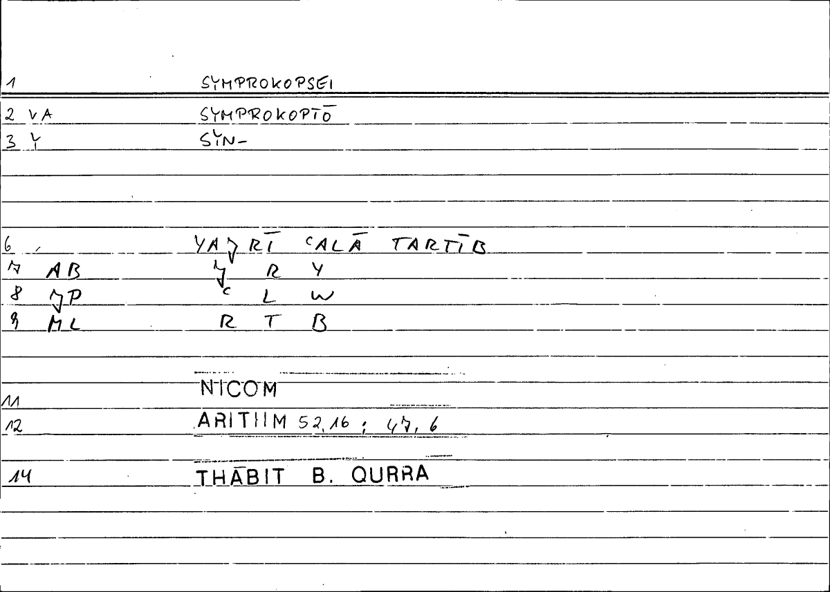 Filecard Nicom.Arithm.0019