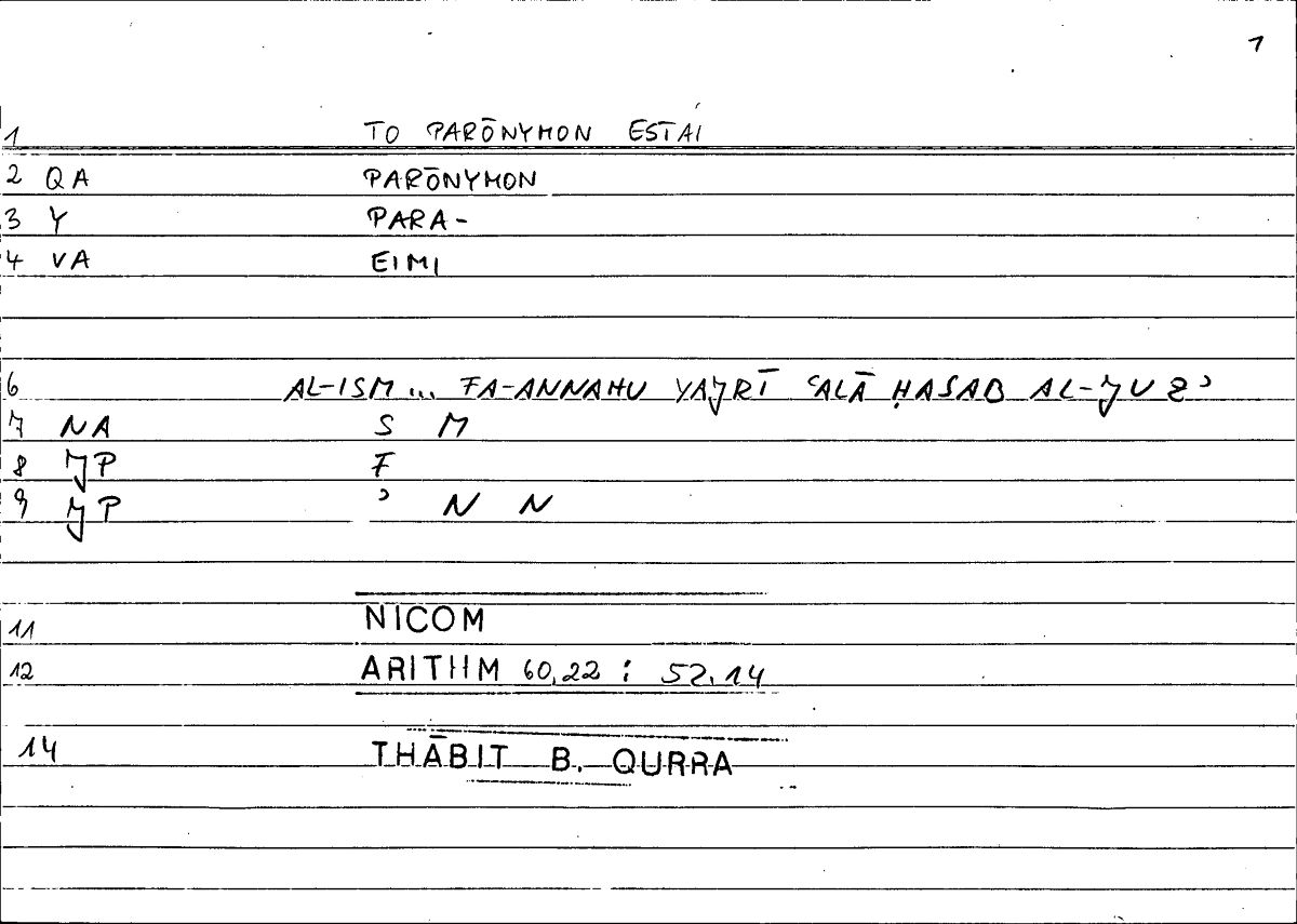 Filecard Nicom.Arithm.0035