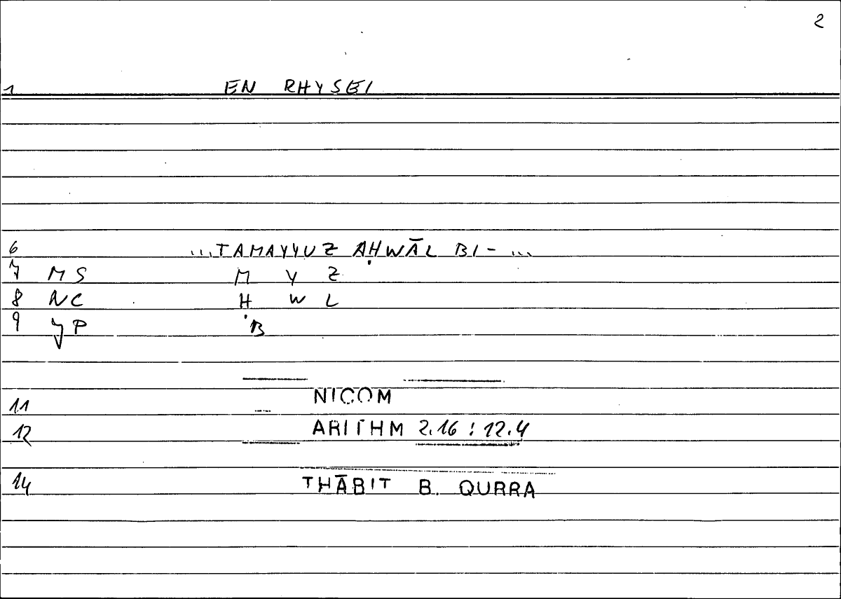 Filecard Nicom.Arithm.0043