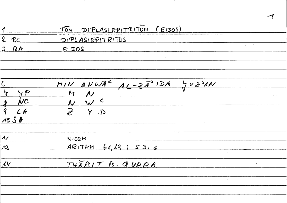 Filecard Nicom.Arithm.0055