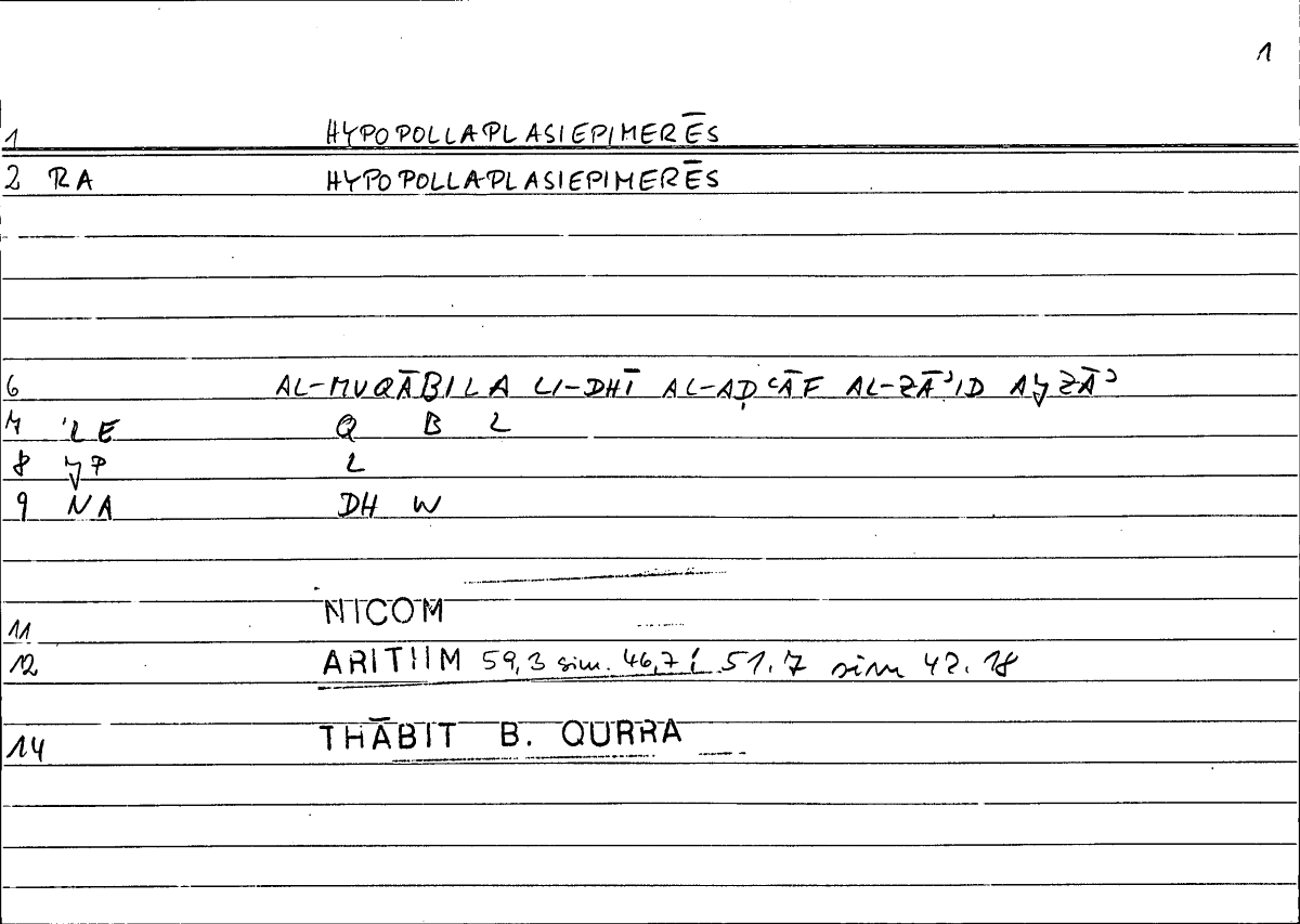 Filecard Nicom.Arithm.0101