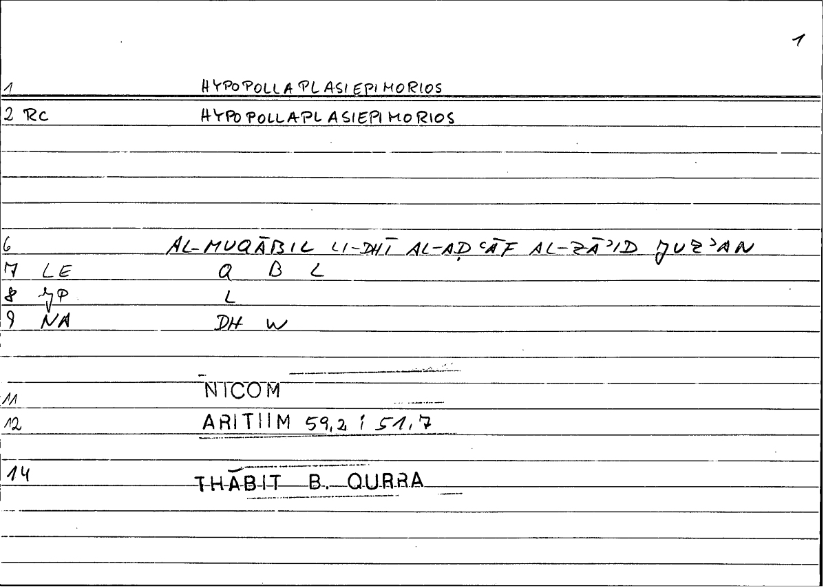 Filecard Nicom.Arithm.0103
