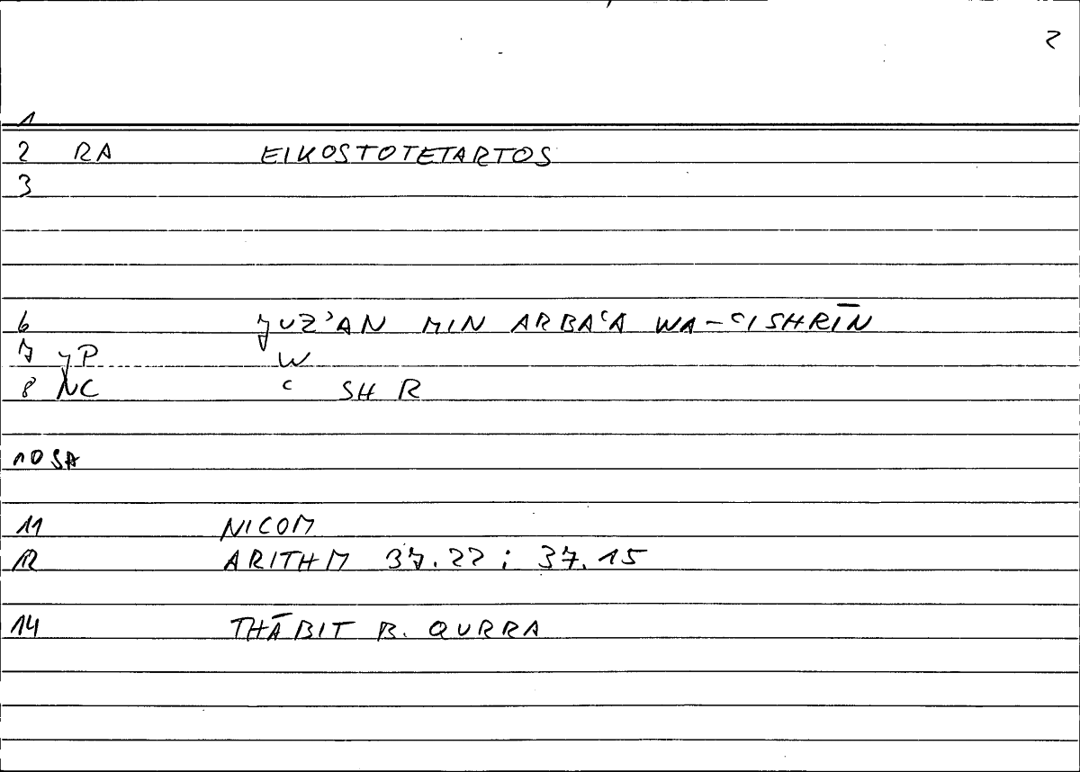 Filecard Nicom.Arithm.0140
