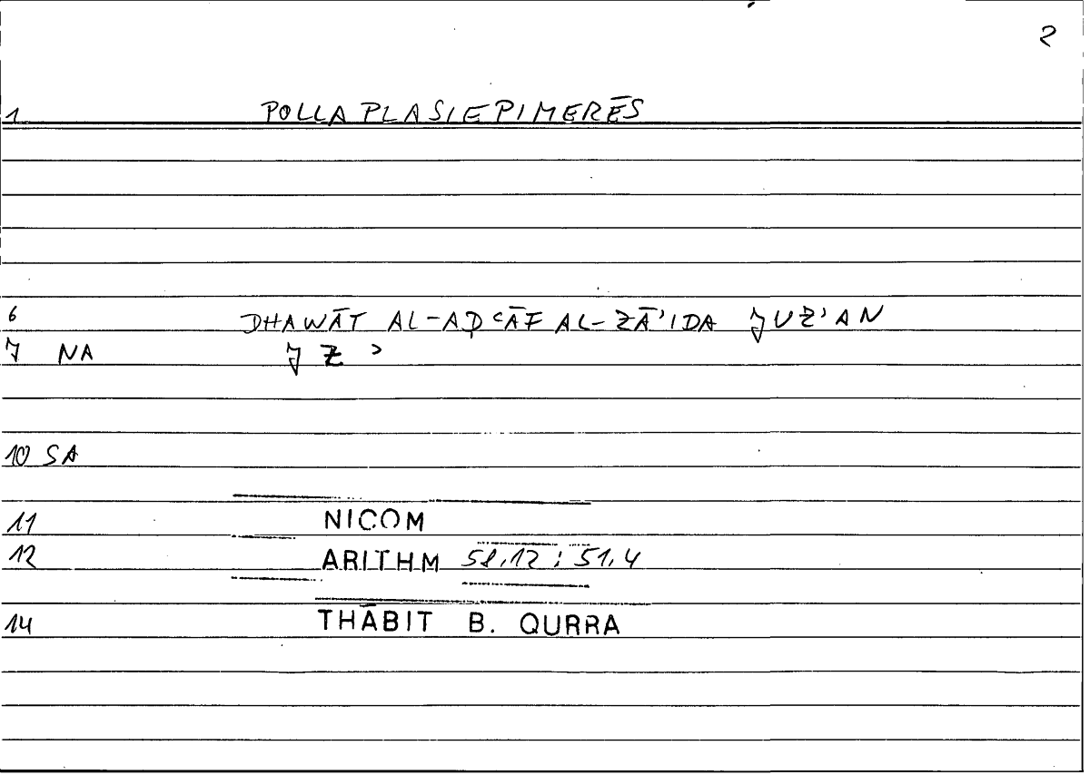 Filecard Nicom.Arithm.0184