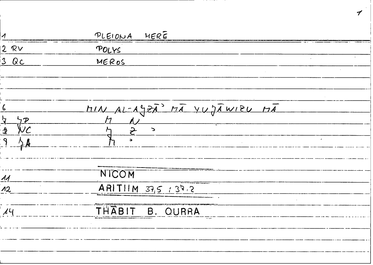 Filecard Nicom.Arithm.0187