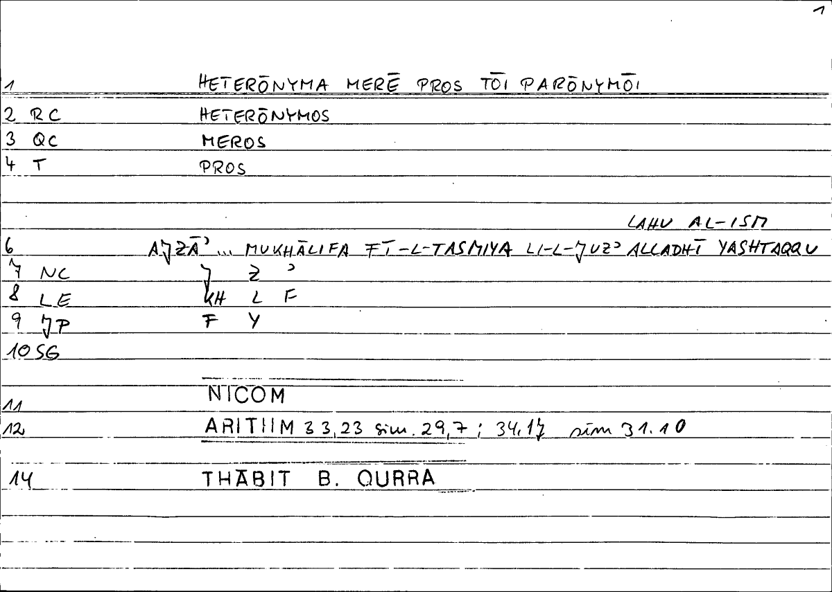 Filecard Nicom.Arithm.0196
