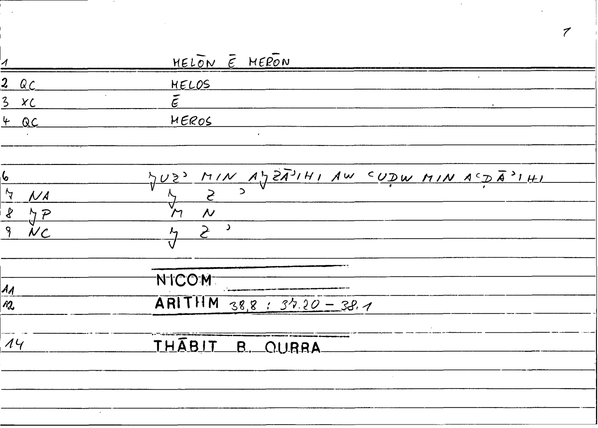 Filecard Nicom.Arithm.0207