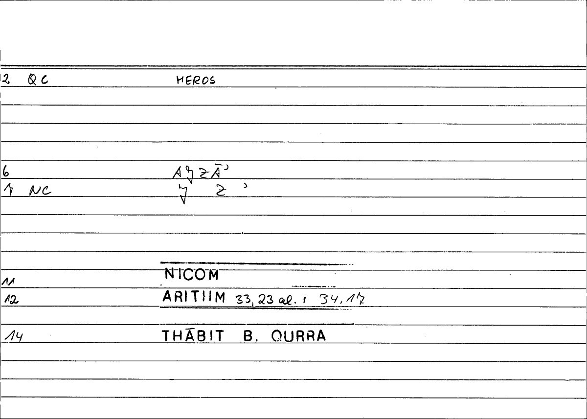 Filecard Nicom.Arithm.0212