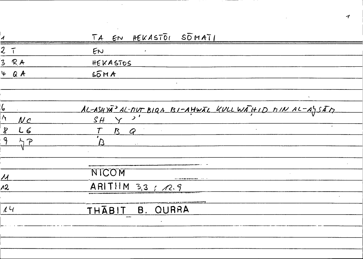Filecard Nicom.Arithm.0238