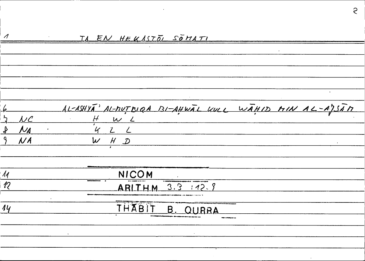 Filecard Nicom.Arithm.0239