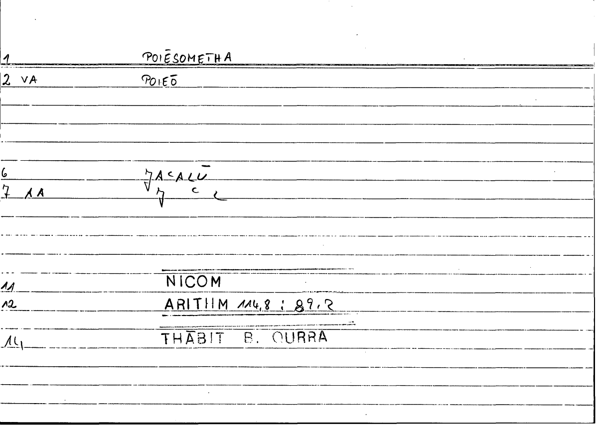 Filecard Nicom.Arithm.0264