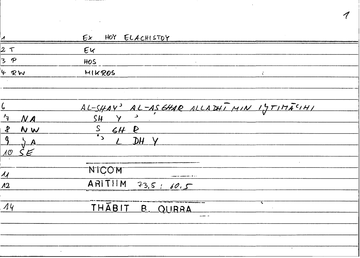 Filecard Nicom.Arithm.0352