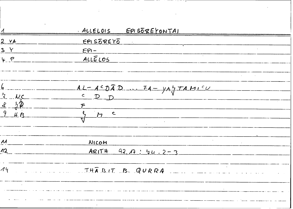 Filecard Nicom.Arithm.0357
