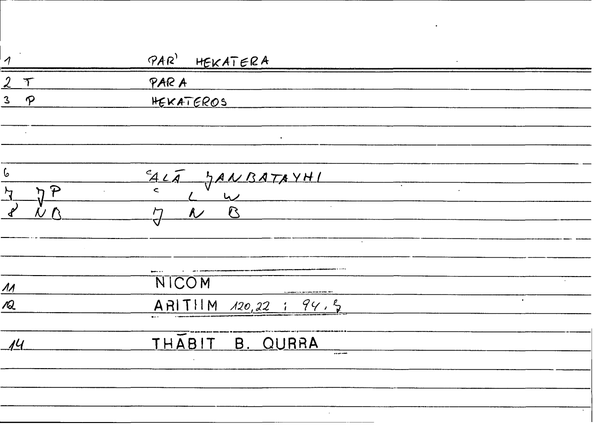 Filecard Nicom.Arithm.0491