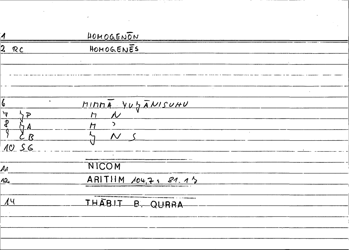 Filecard Nicom.Arithm.0507