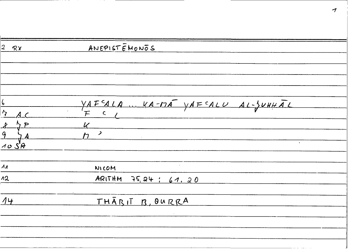 Filecard Nicom.Arithm.0534