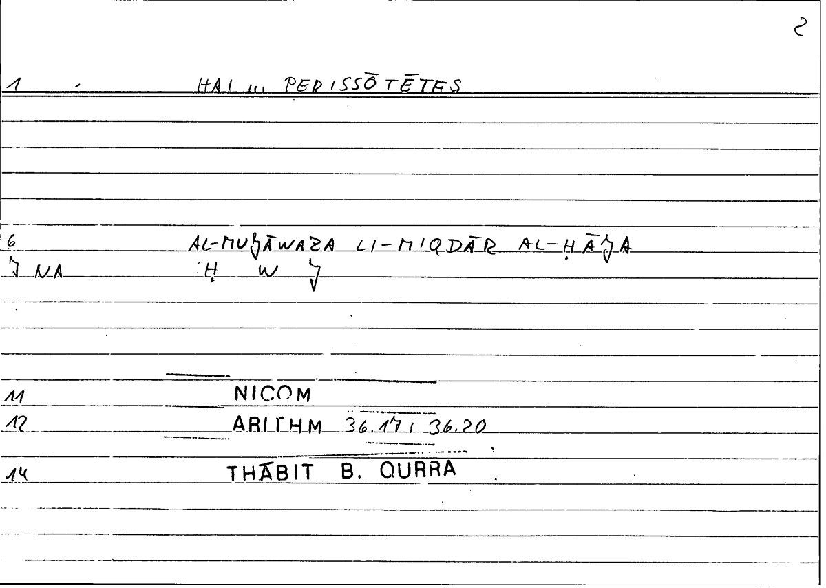Filecard Nicom.Arithm.0565