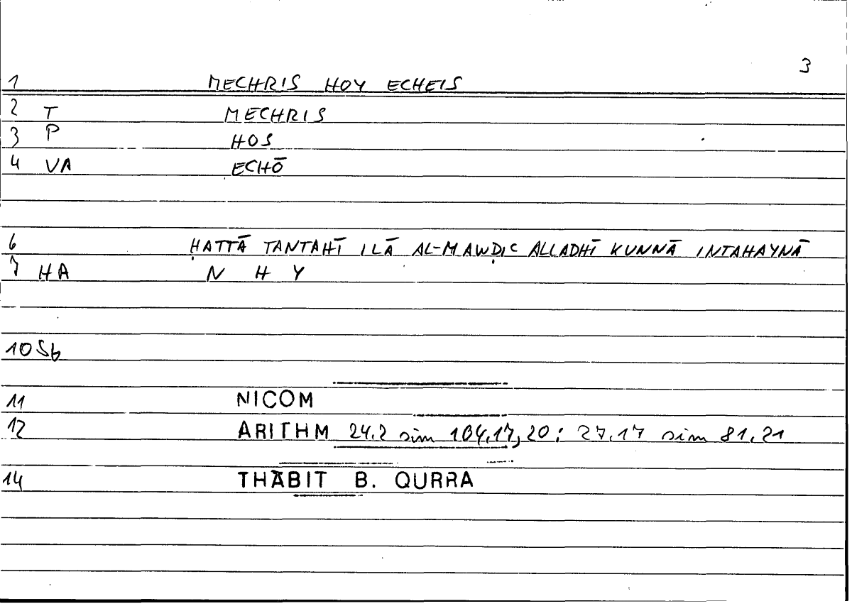 Filecard Nicom.Arithm.0588
