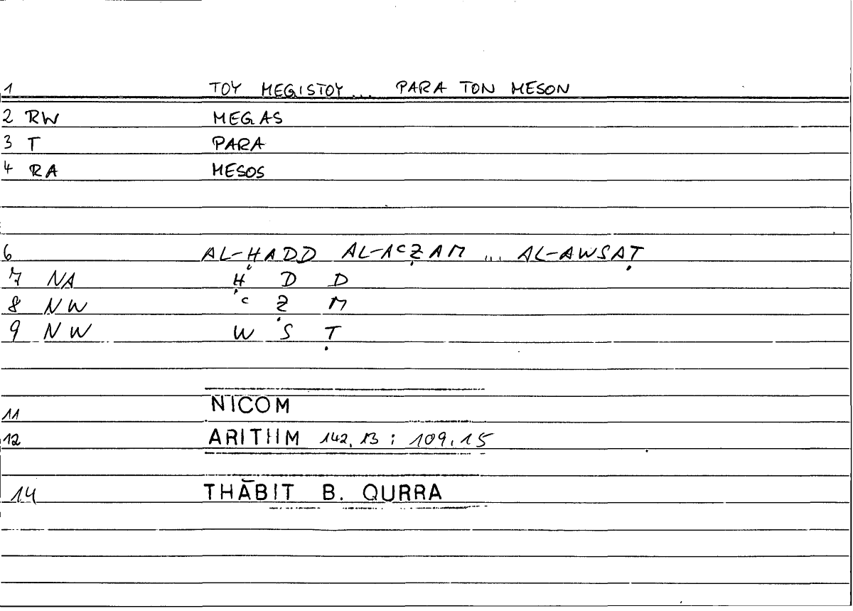 Filecard Nicom.Arithm.0638