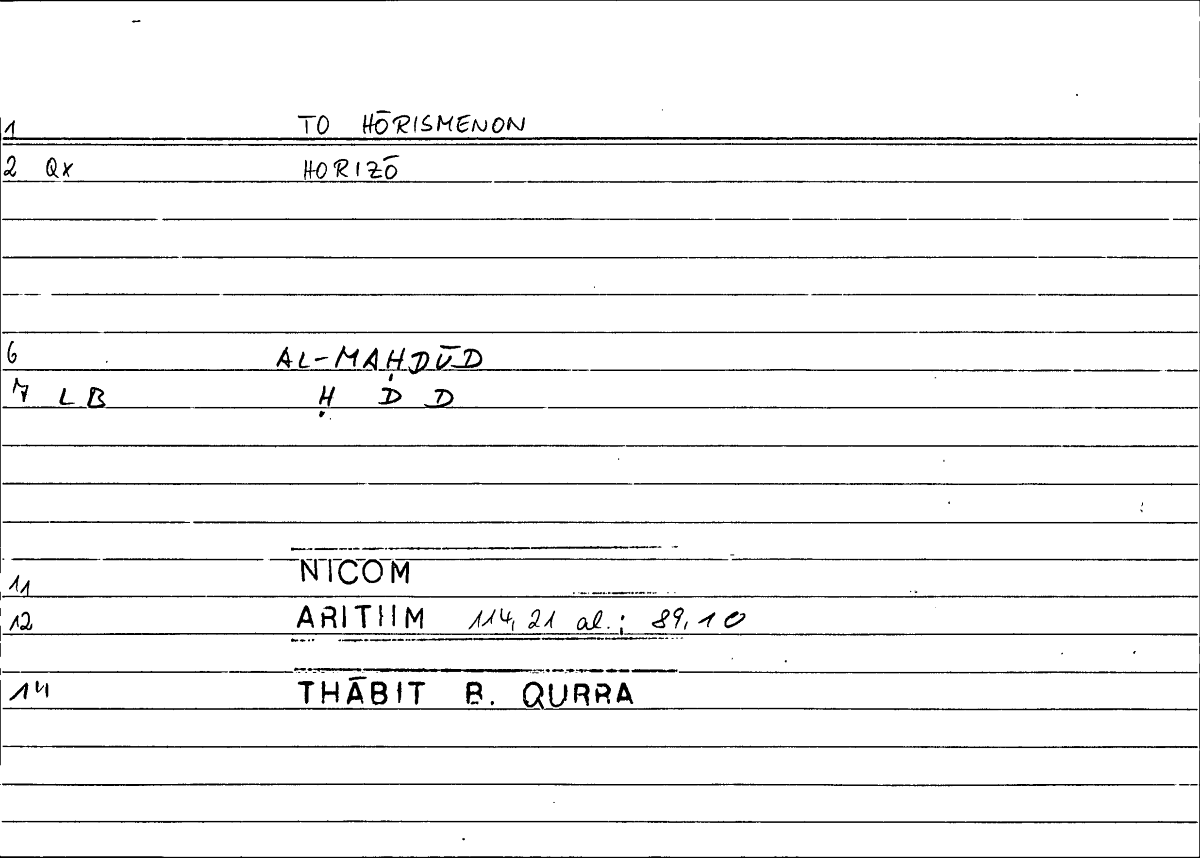 Filecard Nicom.Arithm.0642