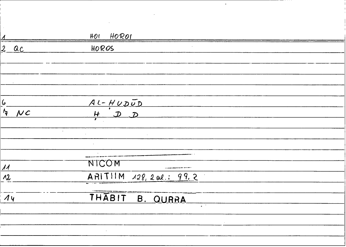 Filecard Nicom.Arithm.0649