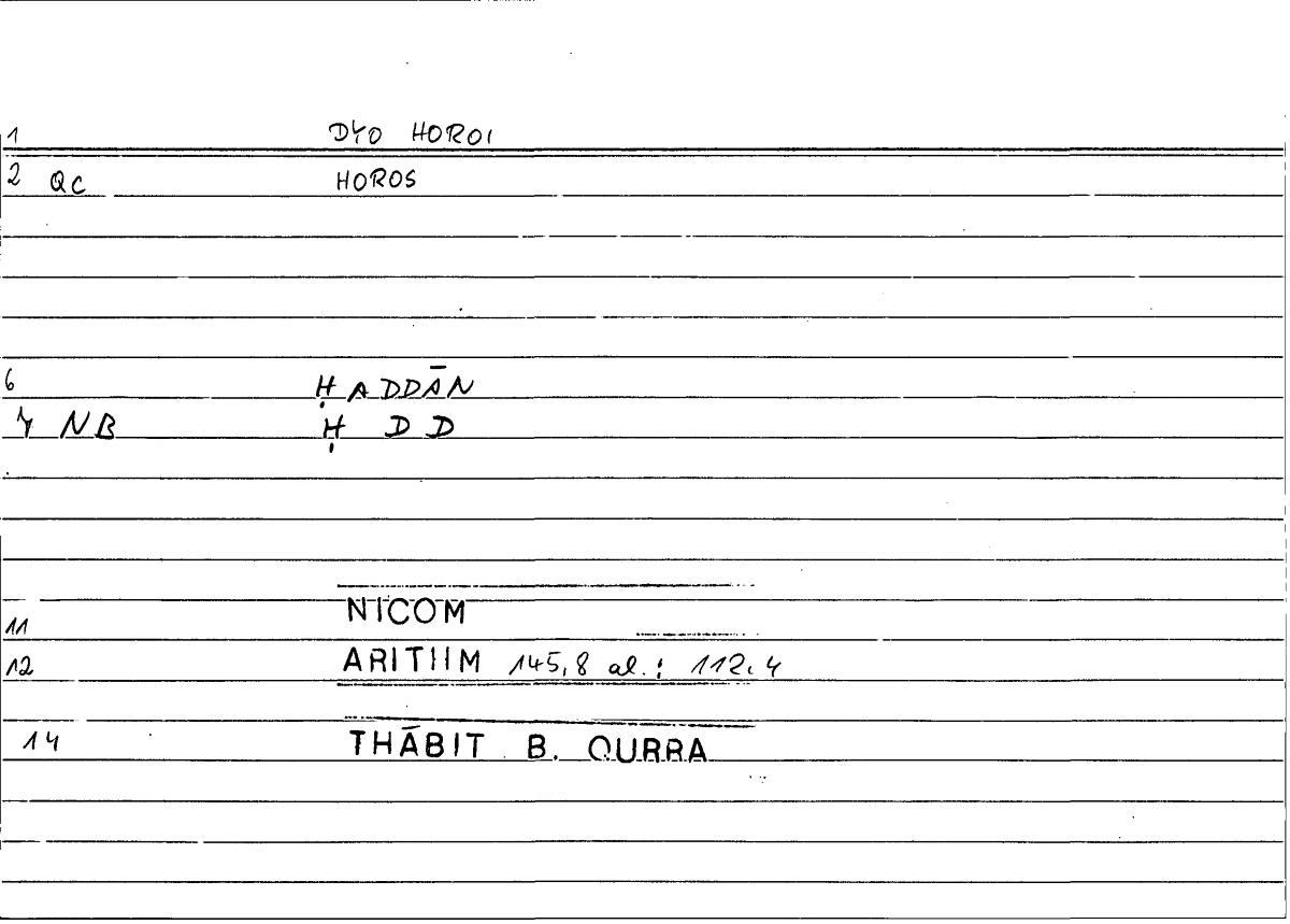 Filecard Nicom.Arithm.0651