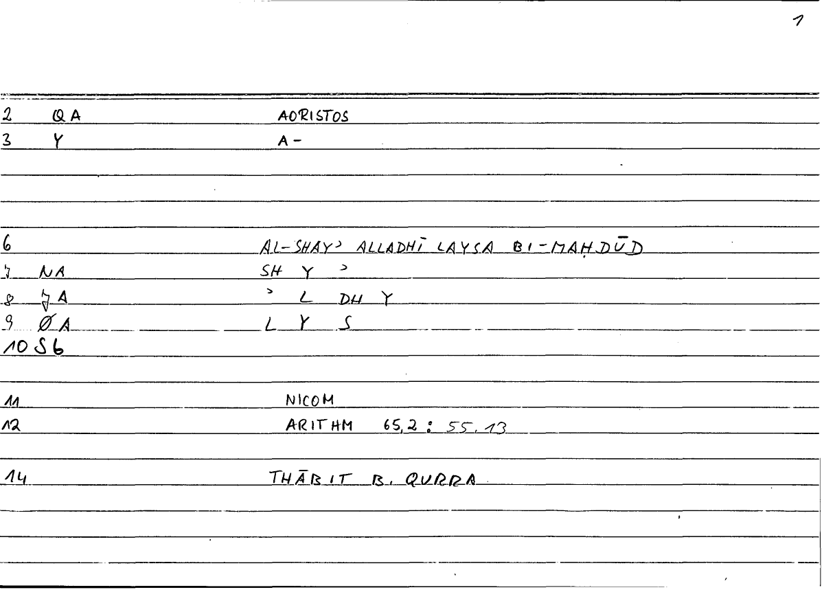 Filecard Nicom.Arithm.0672