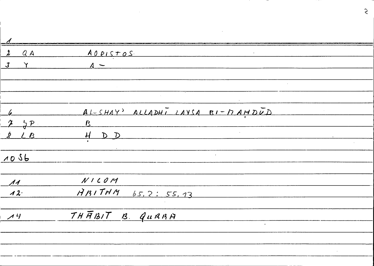 Filecard Nicom.Arithm.0673