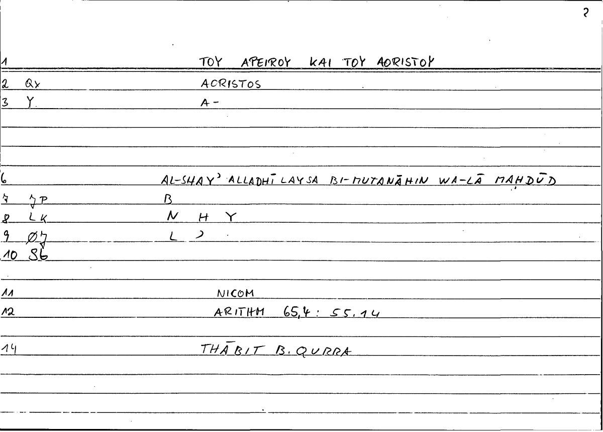 Filecard Nicom.Arithm.0675