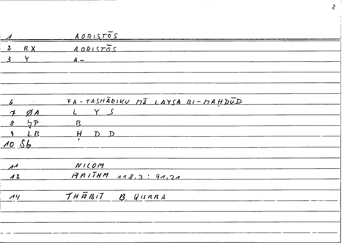 Filecard Nicom.Arithm.0678