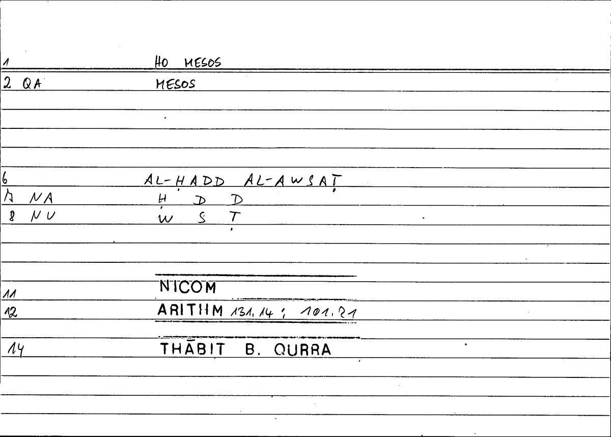 Filecard Nicom.Arithm.0702