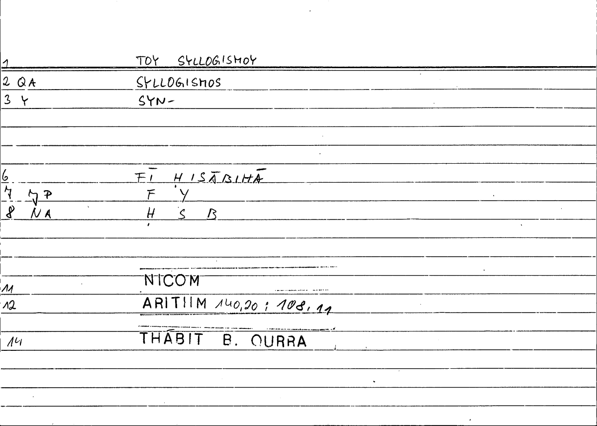 Filecard Nicom.Arithm.0744