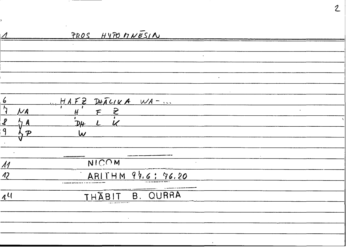 Filecard Nicom.Arithm.0772