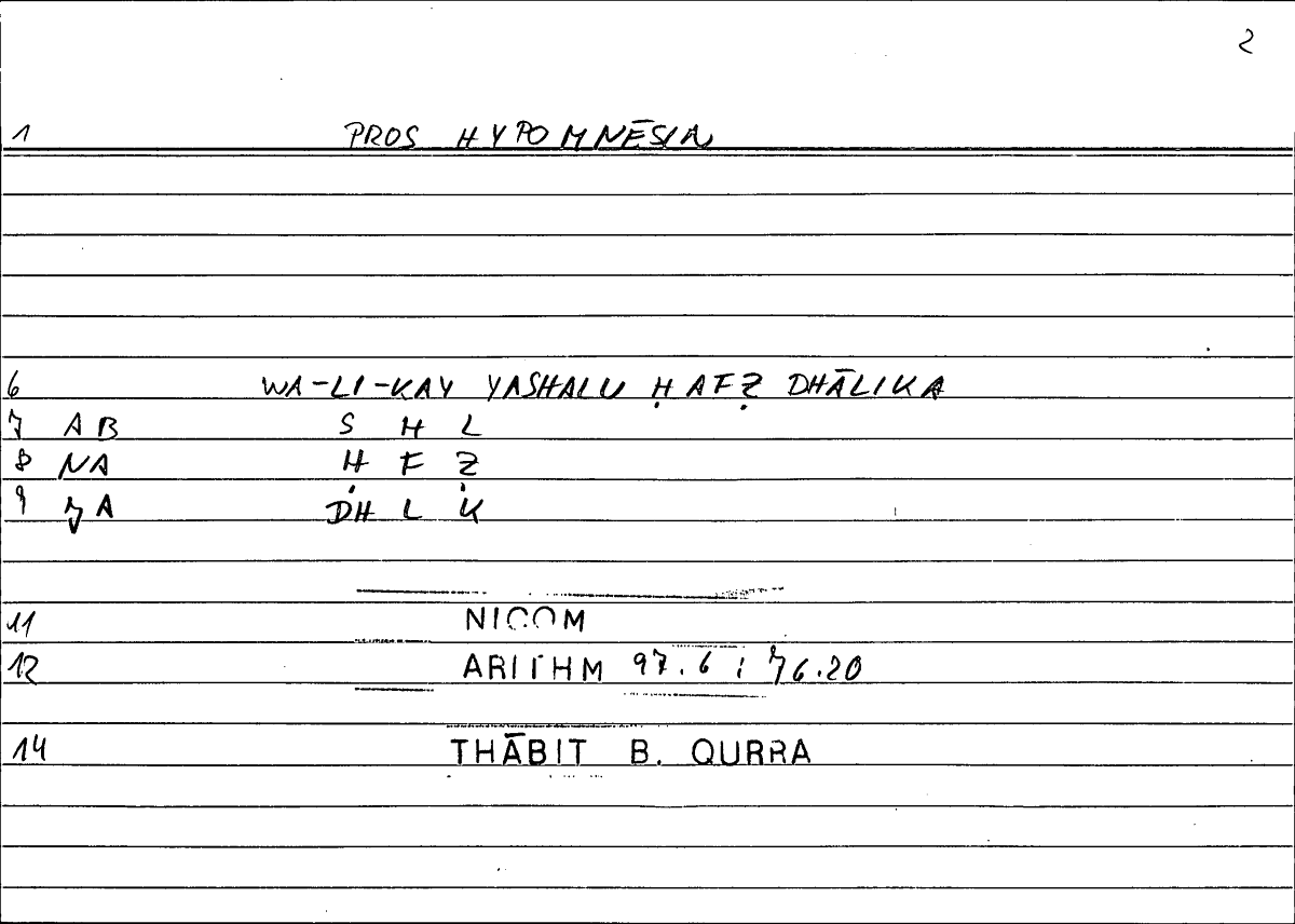 Filecard Nicom.Arithm.0775