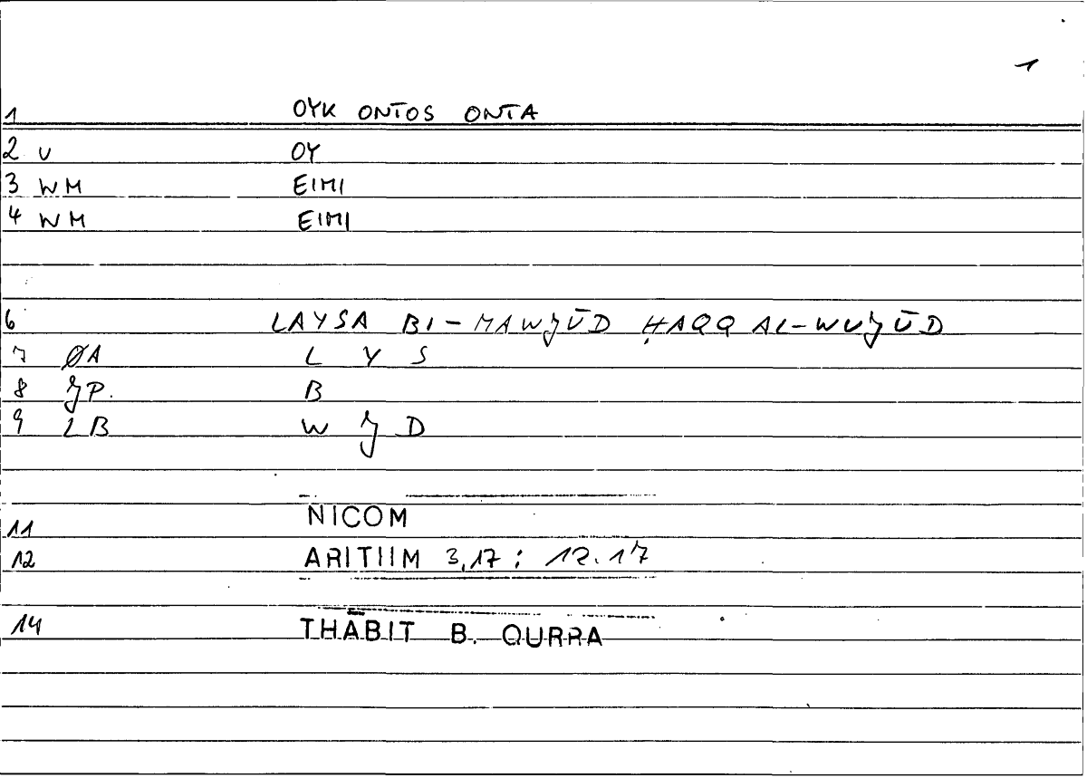 Filecard Nicom.Arithm.0779