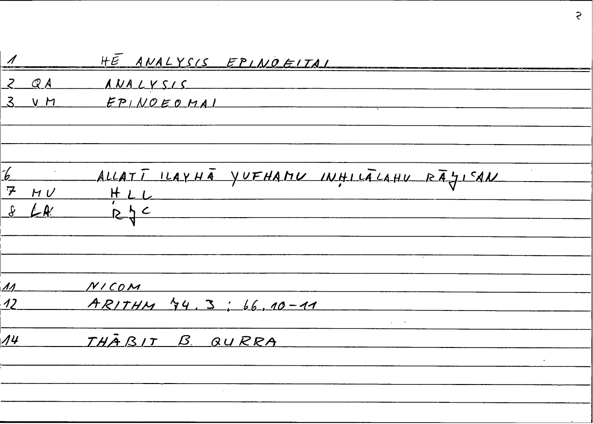 Filecard Nicom.Arithm.0820