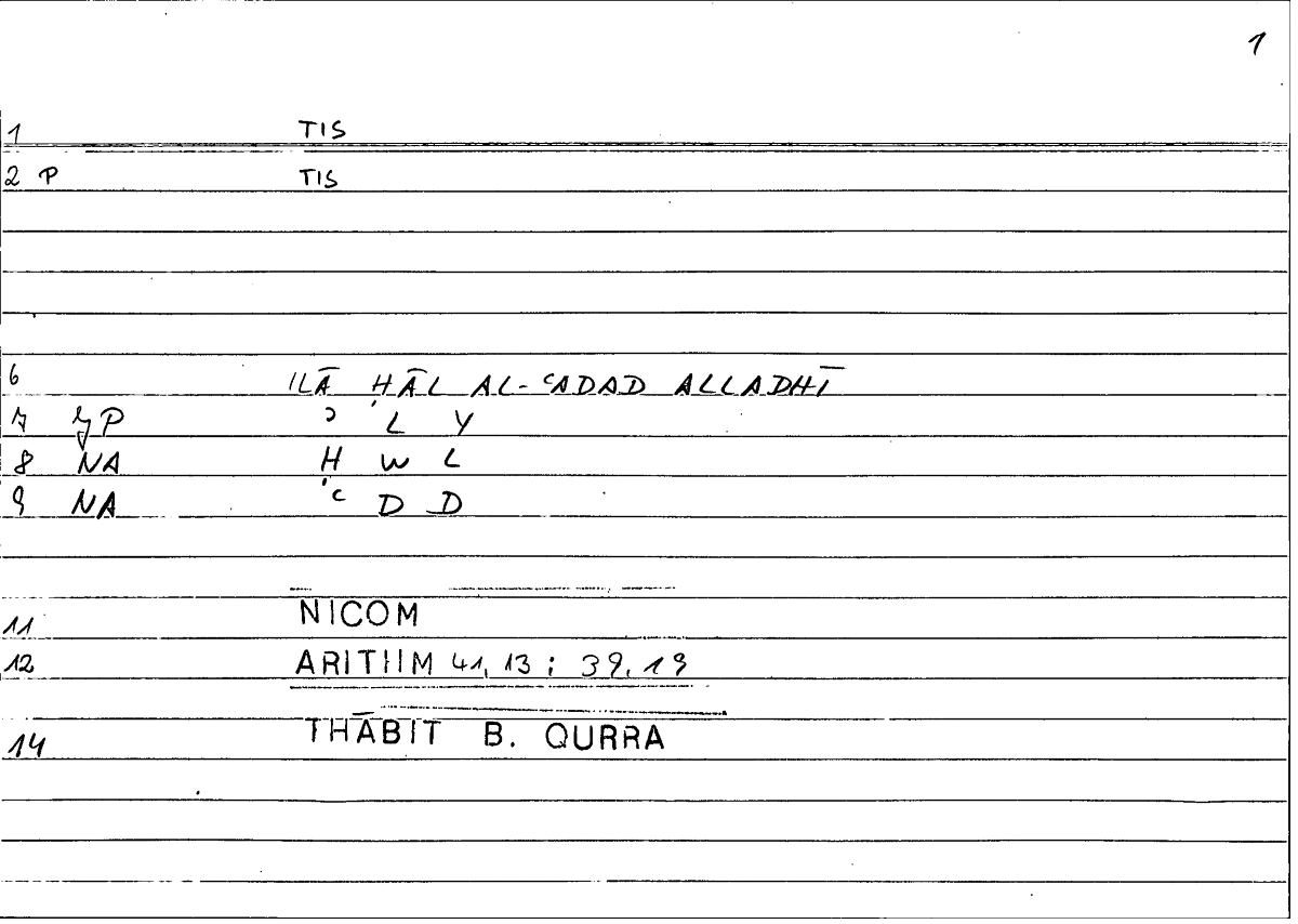 Filecard Nicom.Arithm.1043